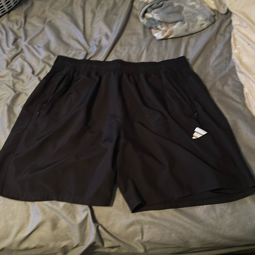 black adidas shorts